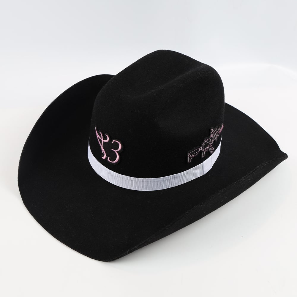 Custom Patch Embroidery 100 Pure Wool Wide Brim Pro Cowboy Felt Hat