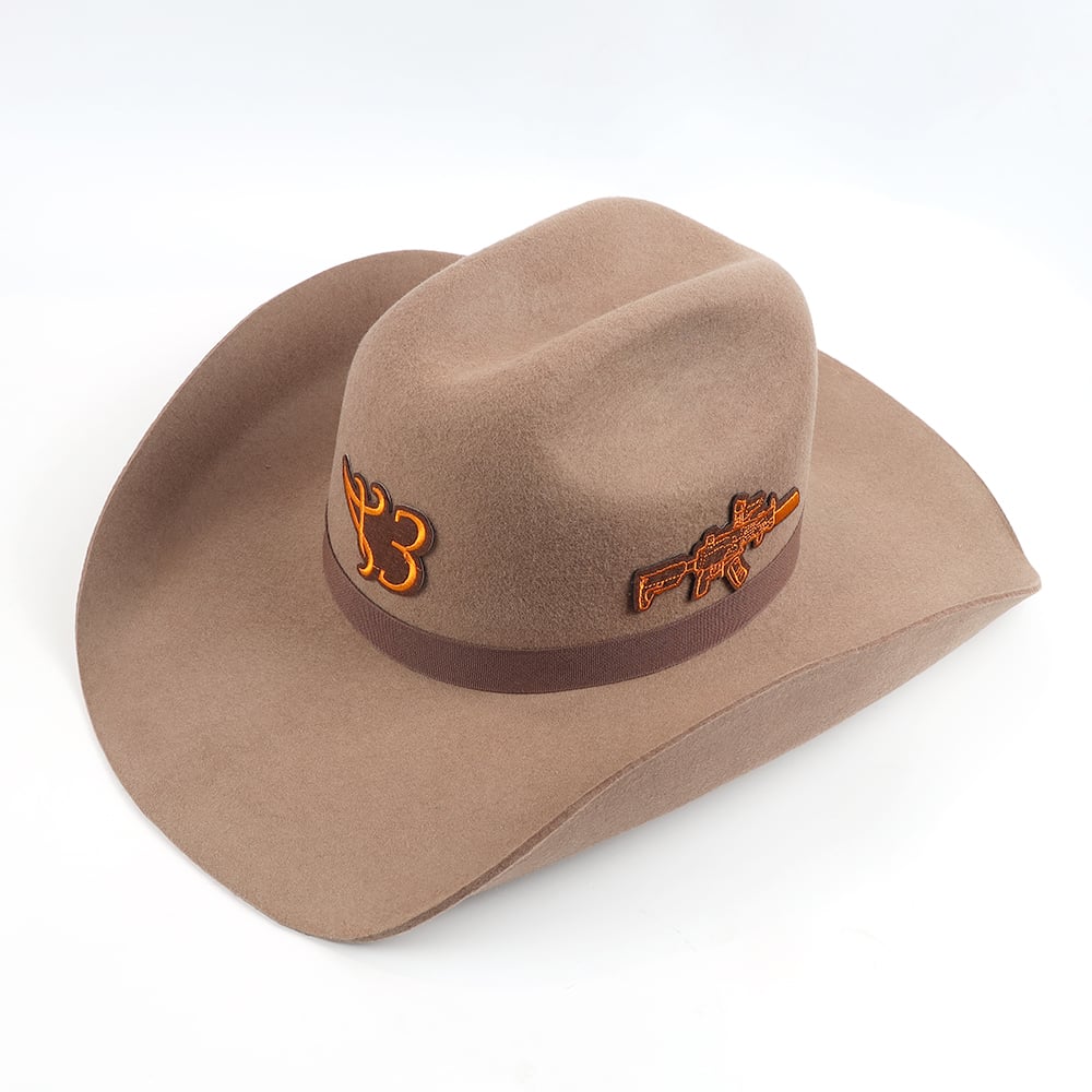 Custom Patch Embroidery 100 Pure Wool Wide Brim Pro Cowboy Felt Hat