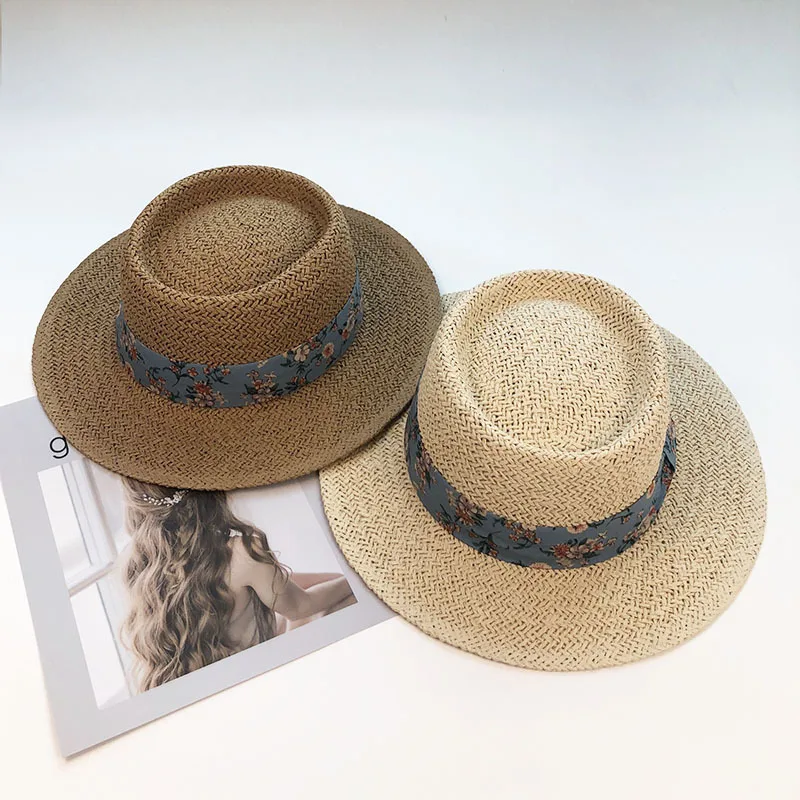 Buy Bulk Paper Rope Hand Woven Flat Boater Top Pork Pie Sombreros