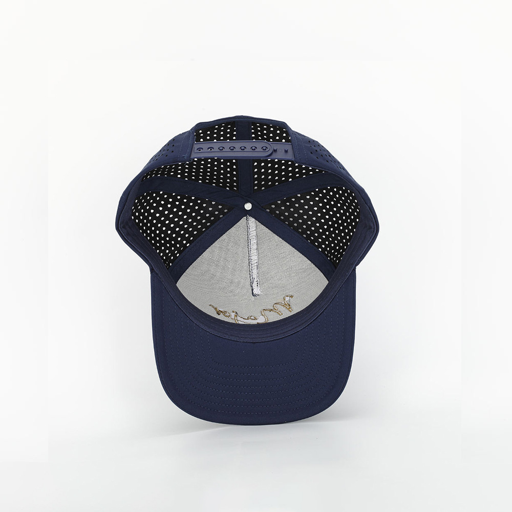 Customization 3d Embroidery 6 Panel Laser Cutting Holes Baseball Sports Trucker Cap Hat Manufacturer For Man