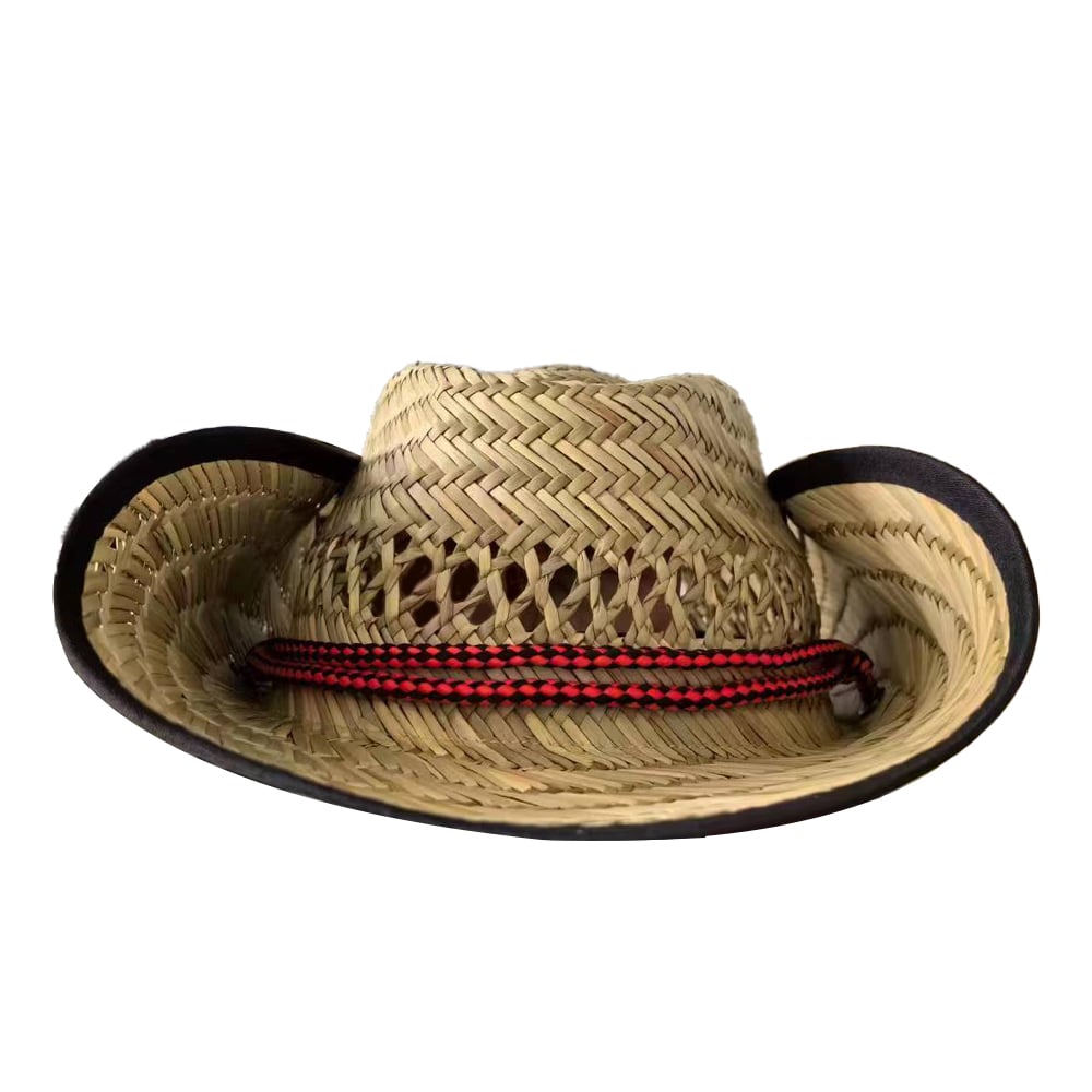 Custom Western Sun Surfing Men Beach Wide Brim Lifeguard life guard straw hat Supplier With Buckle