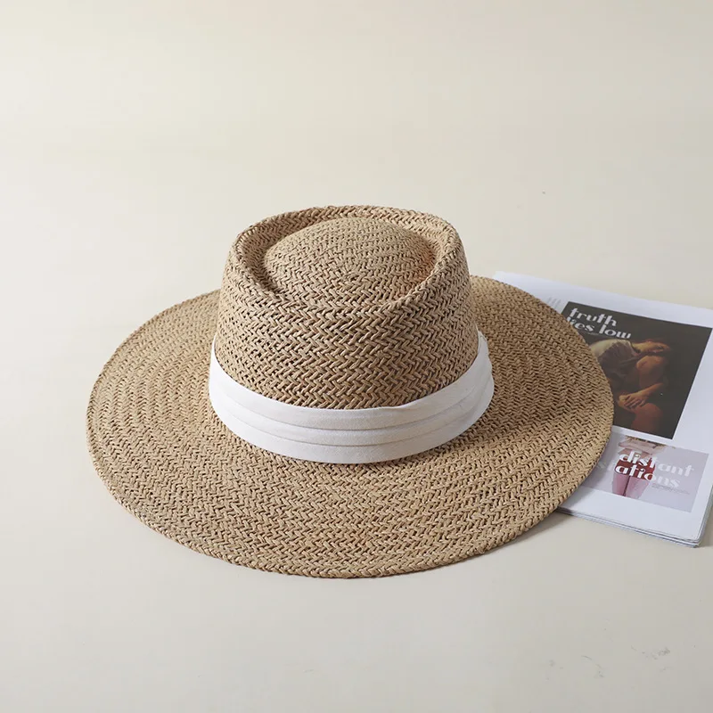 Buy Bulk Paper Rope Hand Woven Flat Boater Top Pork Pie Sombreros