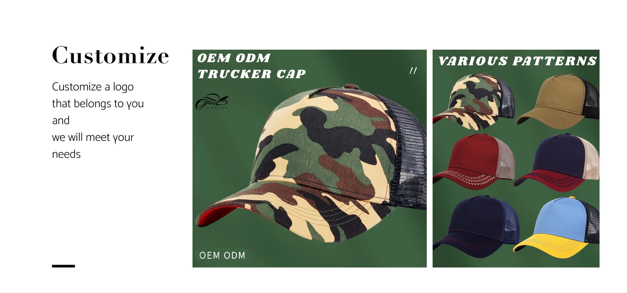 Custom Logo 5 Panel Camouflage Baseball Sports Trucker Mesh Hat Cap Supplier