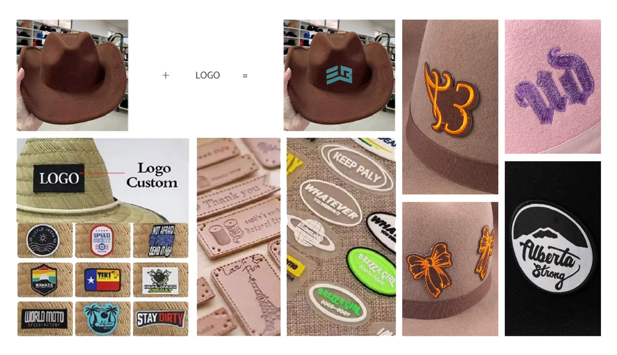 Custom Patch Embroidery 100 Pure Wool Wide Brim Pro Cowboy Felt Hat