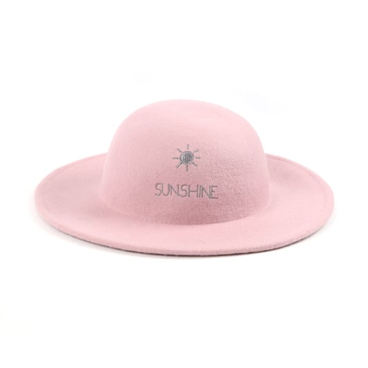 Embroidered Logo 100 Wool Dome Kids Children Child Baby Felt Hat For Kids Children