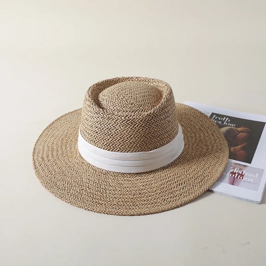 Buy Bulk Paper Rope Hand Woven Flat Boater Top Pork Pie Sombreros